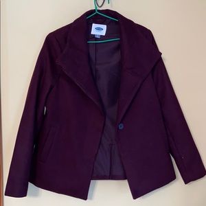 Old Navy cranberry pea coat
